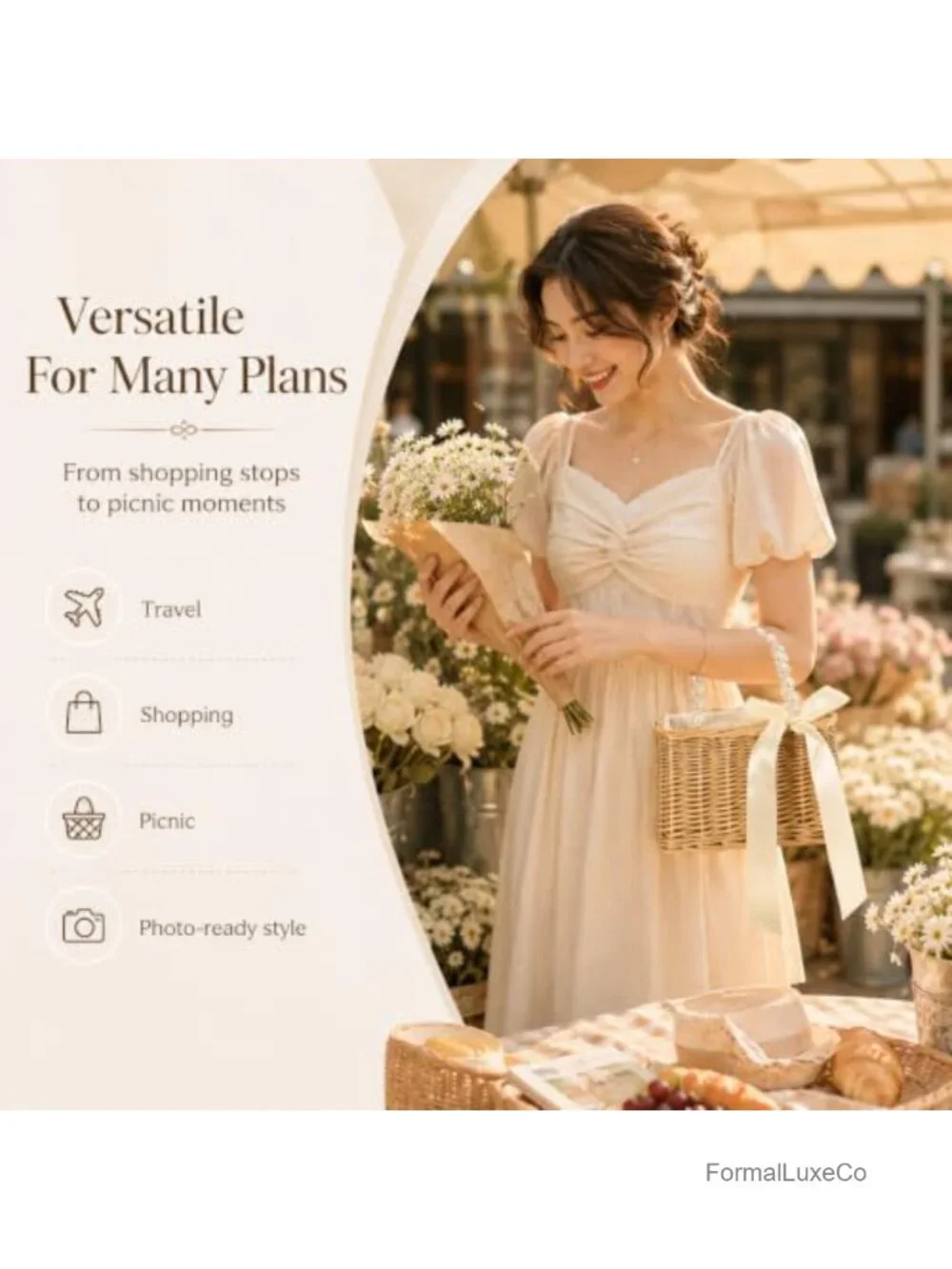 Woven Straw Basket Tote Bag with Pearl Handle Bow Drawstring Closure Summer
